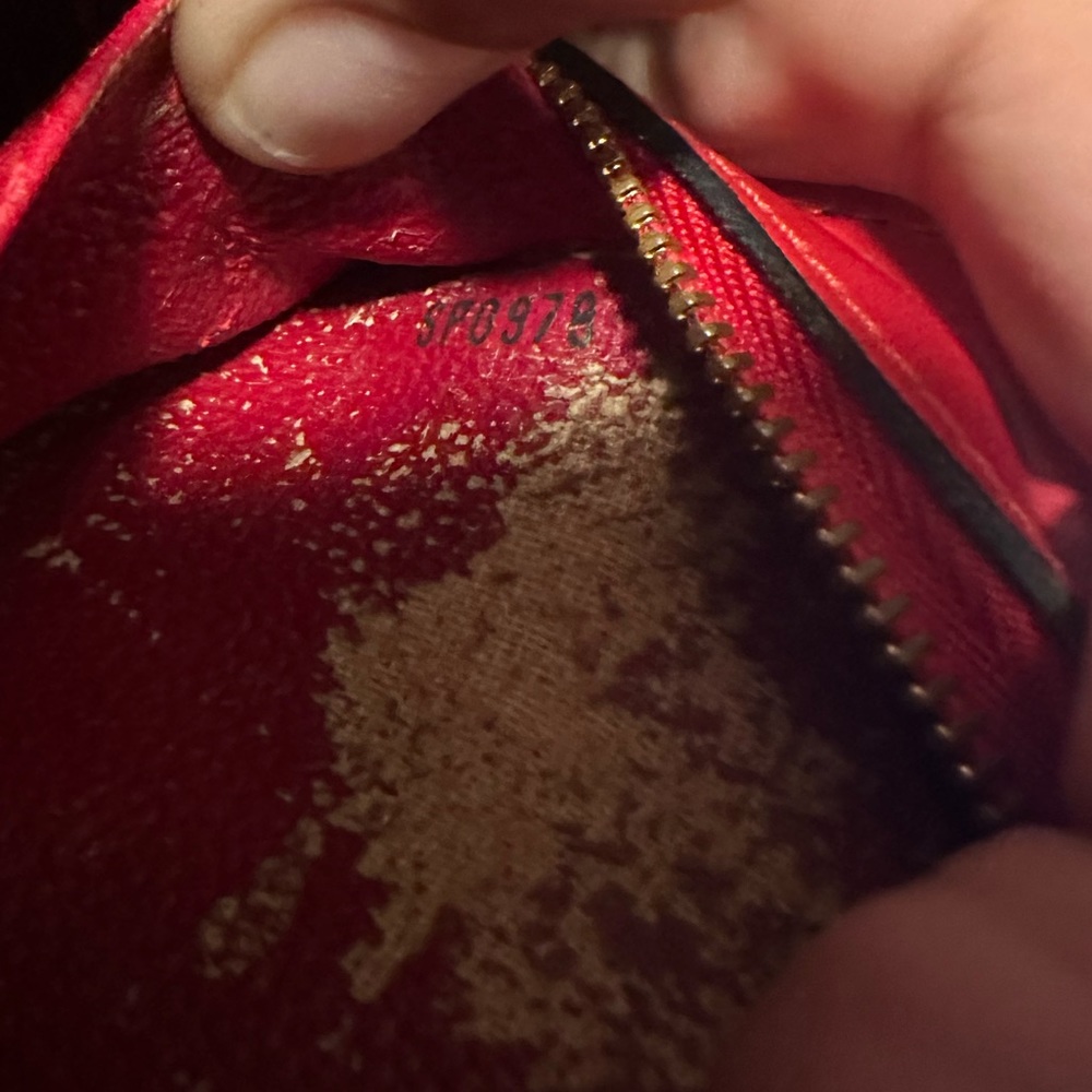 Louis Vuitton Epi Dauphine Leather Cosmetics Pouch Purse - LV Authentic Red Epi - Picture 10 of 17